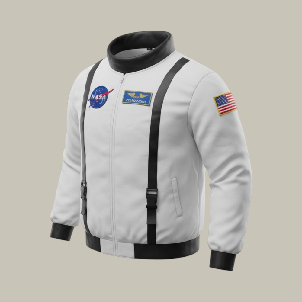 Underwraps NASA Astronaut Space Jacket Costume White Mens Large OS
